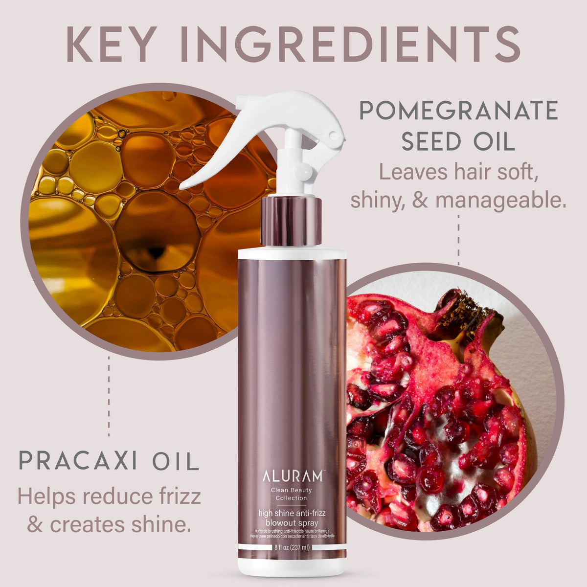 Aluram High Shine Anti Frizz Blowout Spray